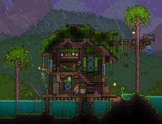 My 1.4 jungle house, i pretty satisfied the pylon i build : Terraria | Jungle house, Terraria ...