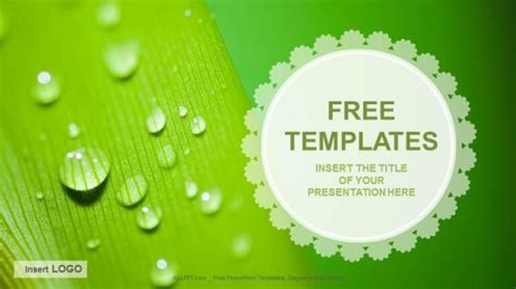 droplets Nature PPT Templates - Slidesgo templates