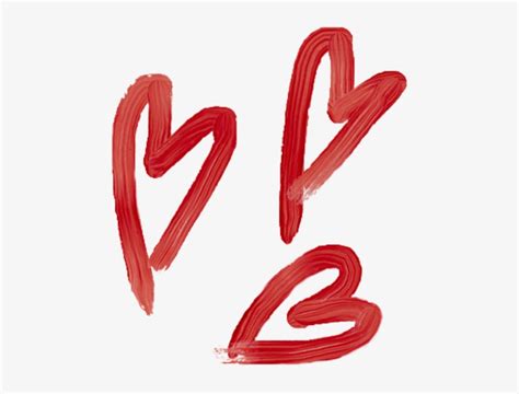 Heart Hearts Red Tumblr Aesthetic Smear Painting - Free Transparent PNG Download - PNGkey