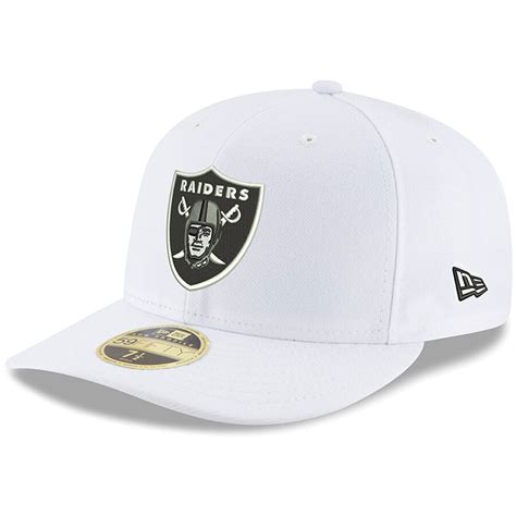 Men's Las Vegas Raiders New Era White Omaha Low Profile 59FIFTY Fitted Hat