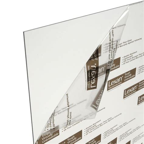 LEXAN 48 in. x 96 in. x 0.177 in. Clear Polycarbonate Sheet – eX-tremes