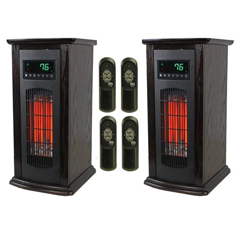 LifeSmart LifePro 1500W Infrared Quartz Indoor Tower Space Heater, (2 Pack) - Walmart.com