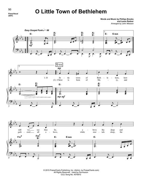 O Little Town Of Bethlehem Sheet Music | Phillips Brooks | Piano ...