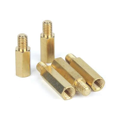 100Pcs M3*L+4 External Thread 4mm Brass Standoff Spacer Female Male ...