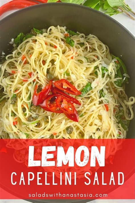 LEMON CAPELLINI SALAD - ANGEL HAIR PASTA SALAD | Recipe | Cold pasta salad recipes, Lemon pasta ...