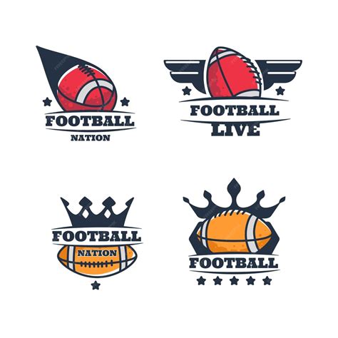 Free Vector | Hand drawn american football logo template