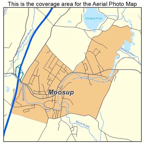 Aerial Photography Map of Moosup, CT Connecticut