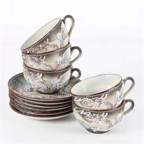 Vintage Japanese Moriage Dragonware Porcelain Tea Set | EBTH