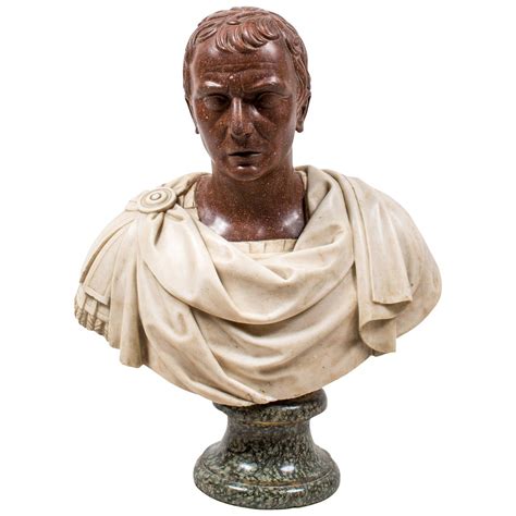 Italian Porphyry and Marble Bust For Sale at 1stdibs