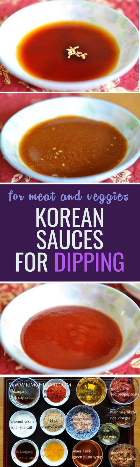 Korean Sauces I (3 Recipes For Dipping) | Food, Korean dishes, Recipes