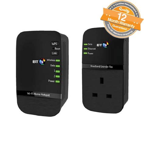 BT Wi-Fi Home Hotspot Plus 600 Kit - Passthrough Powerline + WiFi Booster Kit - ThatOne.UK