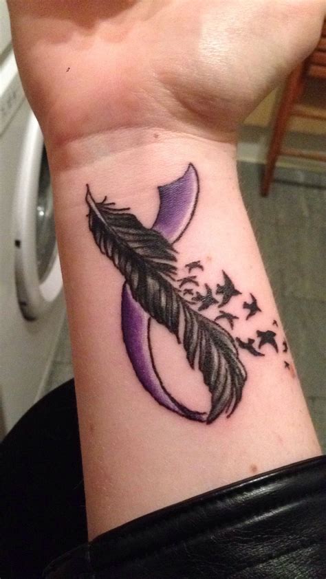 Epilepsy awareness tattoo means so much to me x | Awareness tattoo, Purple ribbon tattoos, Upper ...