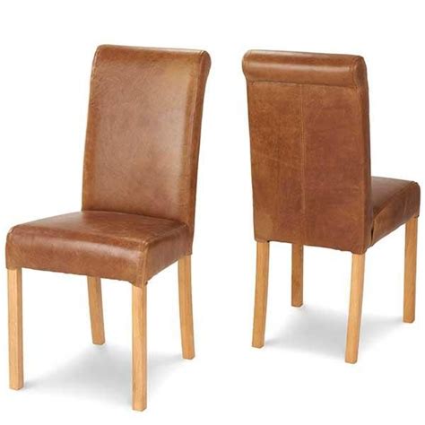 Baby Roll Back Leather Dining Chairs Front and Back Cutout White Dining Chairs, Leather Dining ...