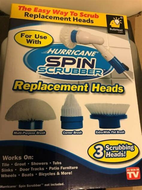 Hurricane Spin Scrubber Replacement Brush Heads 3-Pack As Seen | eBay