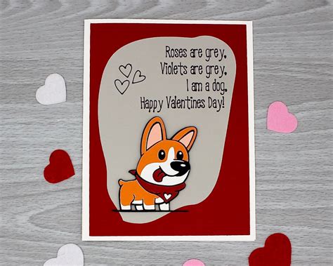 Funny Dog Valentine's Card Funny Valentine's Day | Etsy