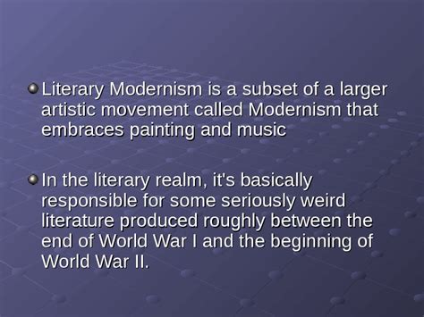 An Introduction to Modernism in Literature Literary