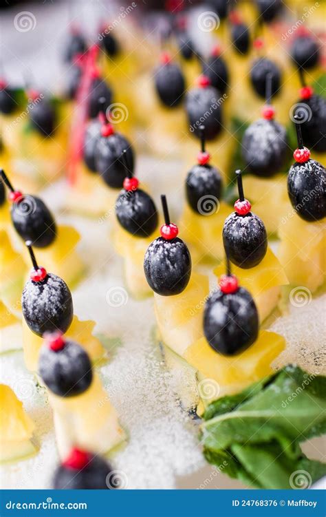 Canape with cheese stock photo. Image of cheese, gourmet - 24768376