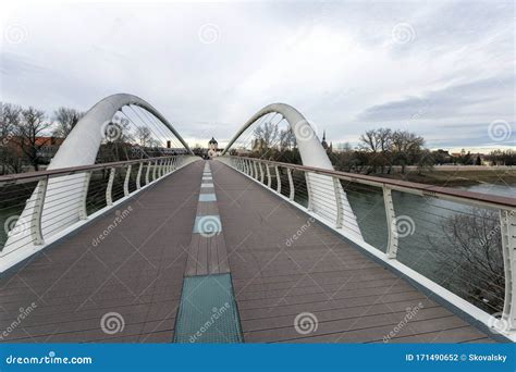 Tiszavirag Bridge in Szolnok, Hungary Stock Photo - Image of beautiful ...