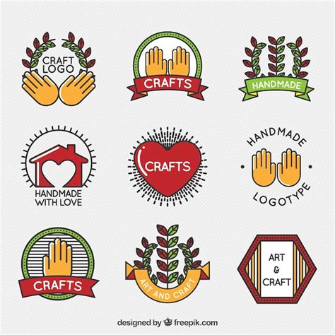 Collection Logos De L'artisanat | Vecteur Gratuite