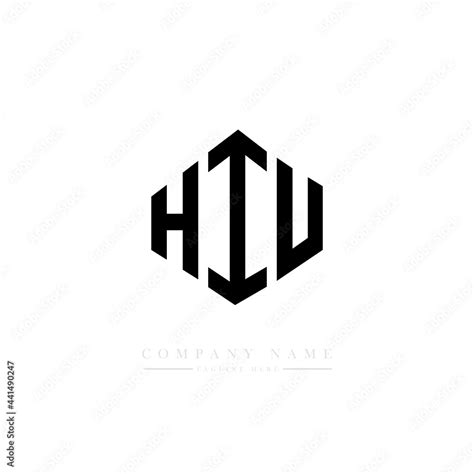 HIU letter logo design with polygon shape. HIU polygon logo monogram ...