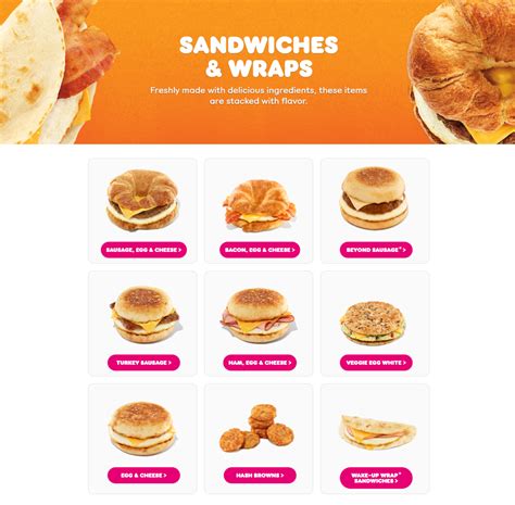 Dunkin' Donuts Menu and Specials