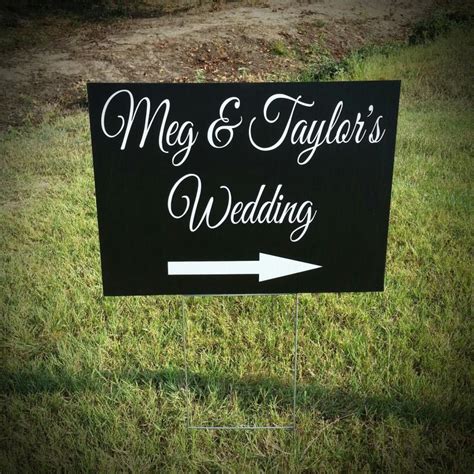 Wedding Yard Sign, Wedding Directional Sign, Corrugated Plastic Yard ...