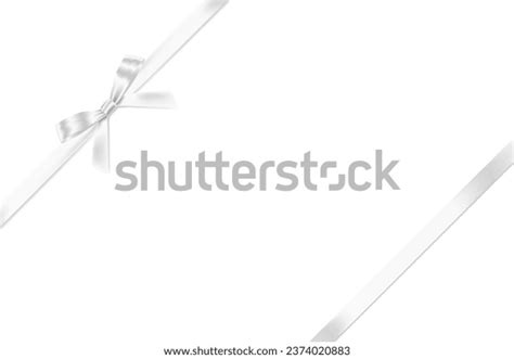 White Ribbon Bow Realistic Shiny Satin Stock Vector (Royalty Free ...