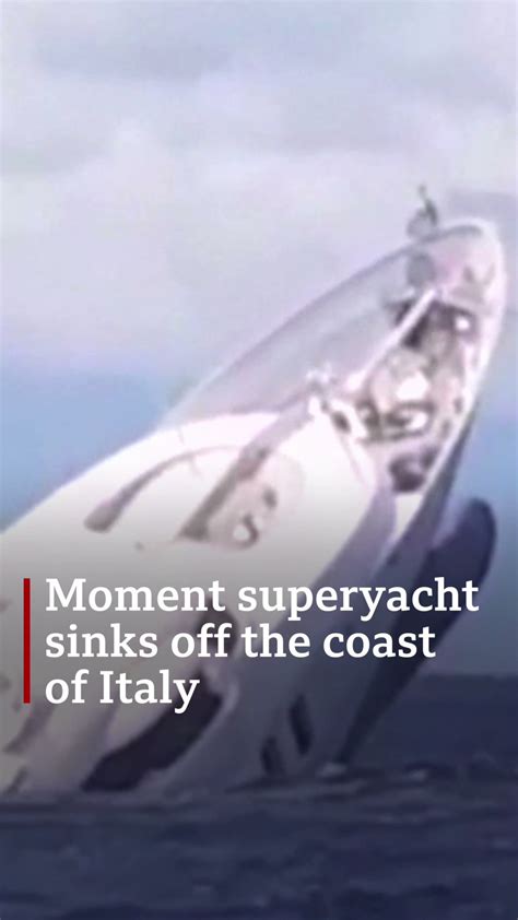 BBC News (World) on Twitter: "Footage captures moment superyacht sinks off coast of Italy https ...