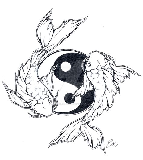 Yinyang Koi fish tattoo design by Les-belles-soeurs on DeviantArt