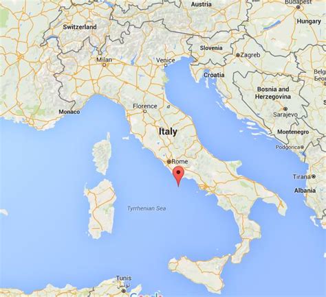 Where is Ponza on map Italy