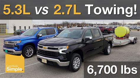 2023 Chevy Silverado 2.7 vs 5.3 Towing Test! | Does the 4 Cylinder Keep Up? - YouTube