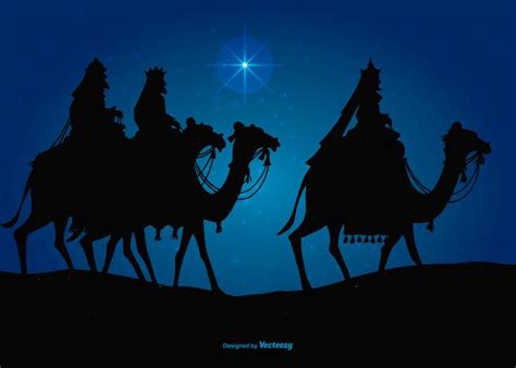 Three Wise Men on the way to Visit Jesus 167424 Vector Art at Vecteezy