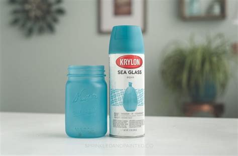 Krylon Aqua Sea Glass Spray Paint - Sprinkled and Painted at KA Styles.co | Glass spray paint ...
