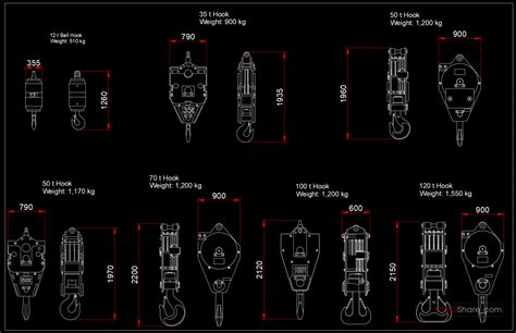 25.Crane Hook AutoCAD blocks free download | Free Cad Blocks, download ...