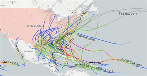 Track Historical Hurricanes & Tropical Storms - ABC Columbia