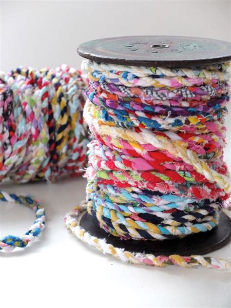 How To Make Handmade Scrap Fabric Twine | Fabric crafts, Fabric scraps, Crafts