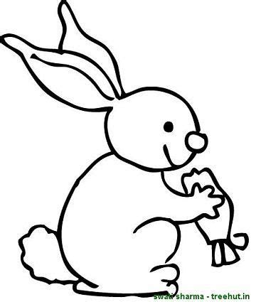 Rabbit eating carrot coloring sheet | Coloring pages, Rabbit, Color