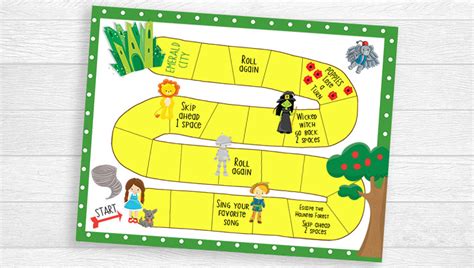 Free Printable Wizard of Oz Inspired Board Game for Kids | Sunny Day Family