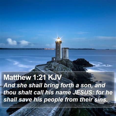 Matthew 1:21 KJV Bible Verse Images