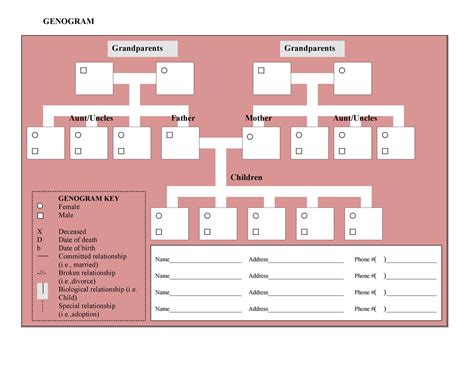 Medical Genogram Template Free | PDF Template