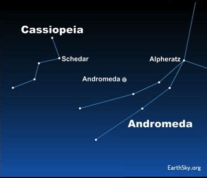 Use Cassiopeia to find Andromeda galaxy | Sky Archive | EarthSky