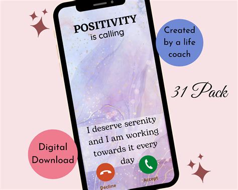 Affirmation Phone Wallpaper for Anxiety and Stress Positive - Etsy