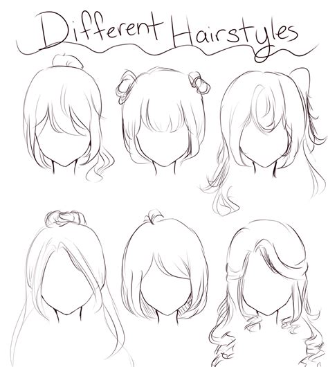 Different Types of Hairstyles／EvelynZ0305 | Drawing hair tutorial, Girl ...