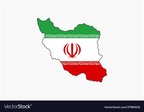 Iran map flag design on white background Vector Image