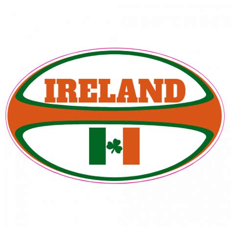 Ireland Rugby Ball Sticker - U.S. Custom Stickers