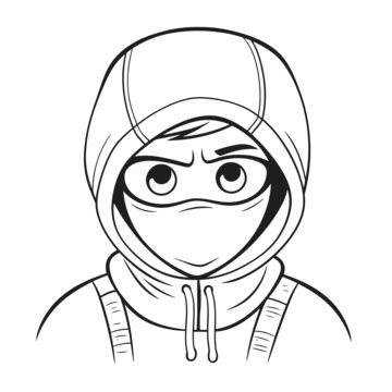 Robber Outline PNG Transparent Images Free Download | Vector Files | Pngtree