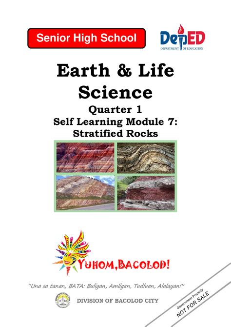 Grade 11 Earth and Life Science Q1 M7 Stratified Rocks - Earth & Life Science Quarter 1 Self ...