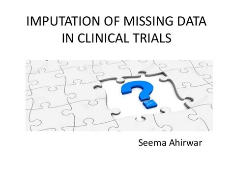 Imputation of missing data in clinical trials