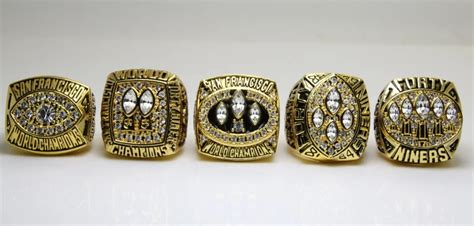 One Set 5 PCS 1981 1984 1988 1989 1994 San Francisco 49ers super bowl ...