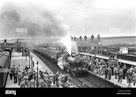 A railtour passenger service headed by locomotive number 62360 at Cudworth station. One of H.B.P ...